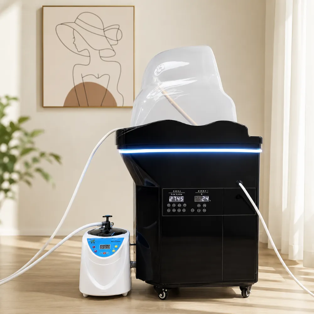 Professionelles Mobiles Kopf SPA Wasserzirkulation LED Heizung Dampfgerät 60L Beauty Station 2 Professionelles Mobiles Kopf SPA Wasserzirkulation LED Heizung Dampfgerät 60L Beauty Station – Bild 2