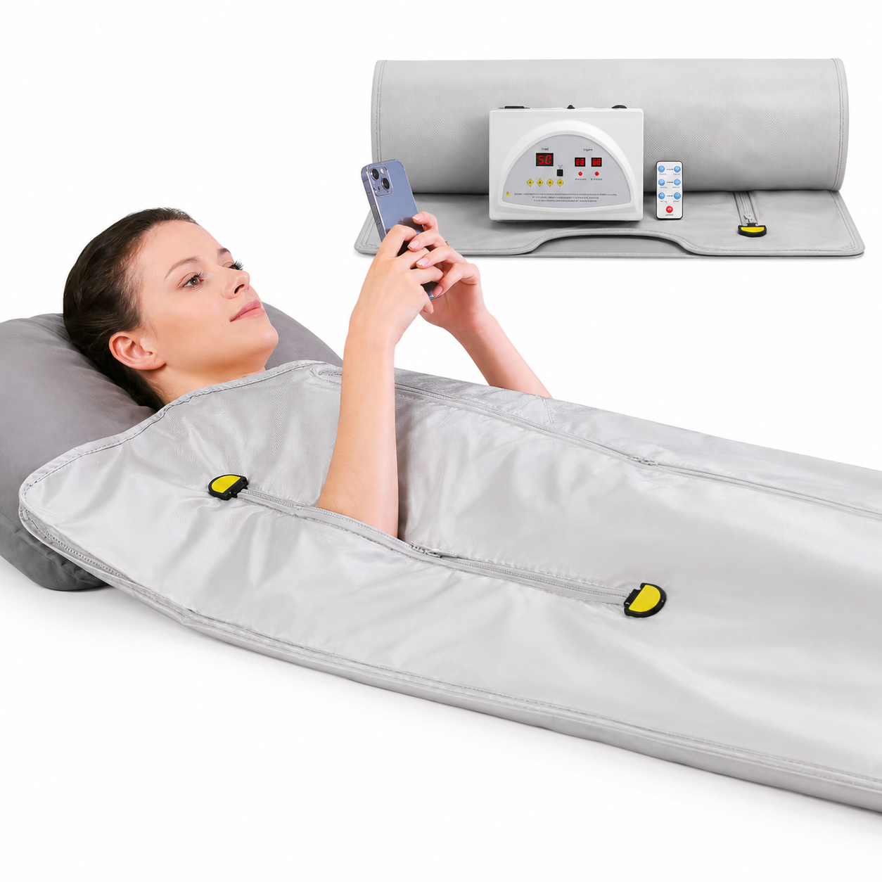 Infrarot-Saunadecke 650W – Tragbare Wärmedecke für SPA mit Temperaturregelung 35–75°C 2 Infrarot-Saunadecke 650W – Tragbare Wärmedecke für SPA mit Temperaturregelung 35–75°C – Bild 2