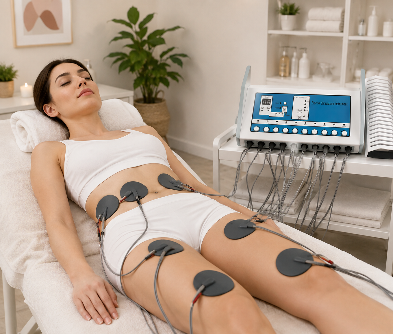 EMS-Elektrostimulator S871 – Professionelles Stimulationsgerät mit 10 Kanälen, Intensitätsregelung und 10 Elektrodenpaaren 2 EMS-Elektrostimulator S871 – Professionelles Stimulationsgerät mit 10 Kanälen, Intensitätsregelung und 10 Elektrodenpaaren – Bild 2