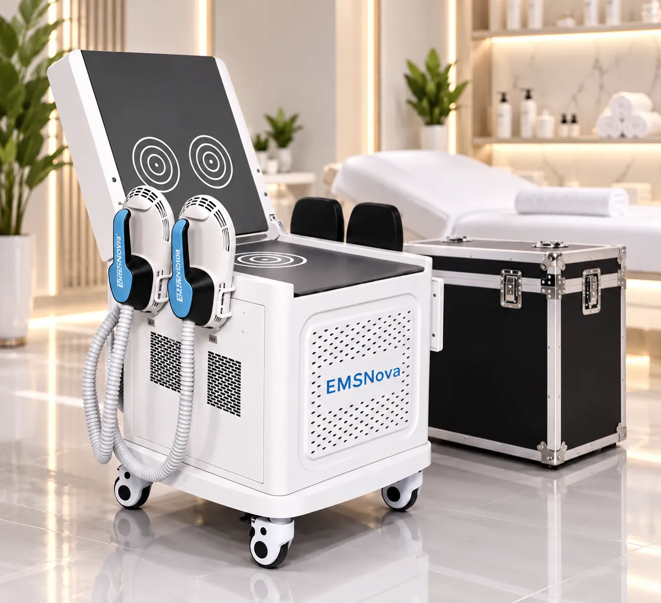 EMSNOVA CLS023 6500W 15T EMS HI-EMT – EMS-Sitz + 4 Applikatoren für den ganzen Körper, Professionelles Körperformungsgerät 1 EMSNOVA CLS023 6500W 15T EMS HI-EMT – EMS-Sitz + 4 Applikatoren für den ganzen Körper, Professionelles Körperformungsgerät