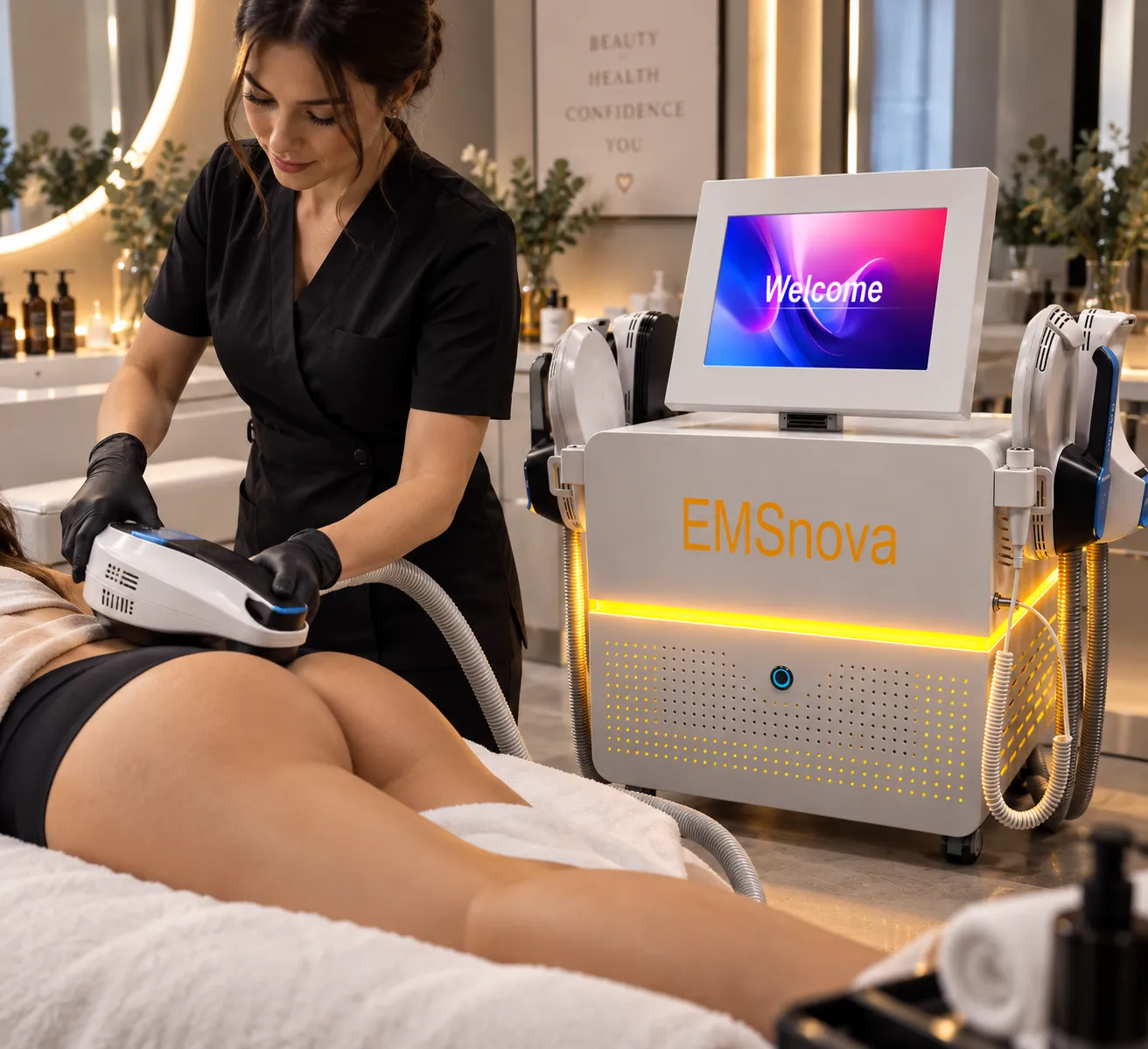 EMSNOVA CLS022 6500W 15T – Professionelles EMS / HI-EMT Kosmetikgerät, 4 Applikatoren, Sicherheitsschalter 2 EMSNOVA CLS022 6500W 15T – Professionelles EMS / HI-EMT Kosmetikgerät, 4 Applikatoren, Sicherheitsschalter – Bild 2